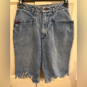 Vintage Sasson Jeans Light Blue Distressed Denim Shorts